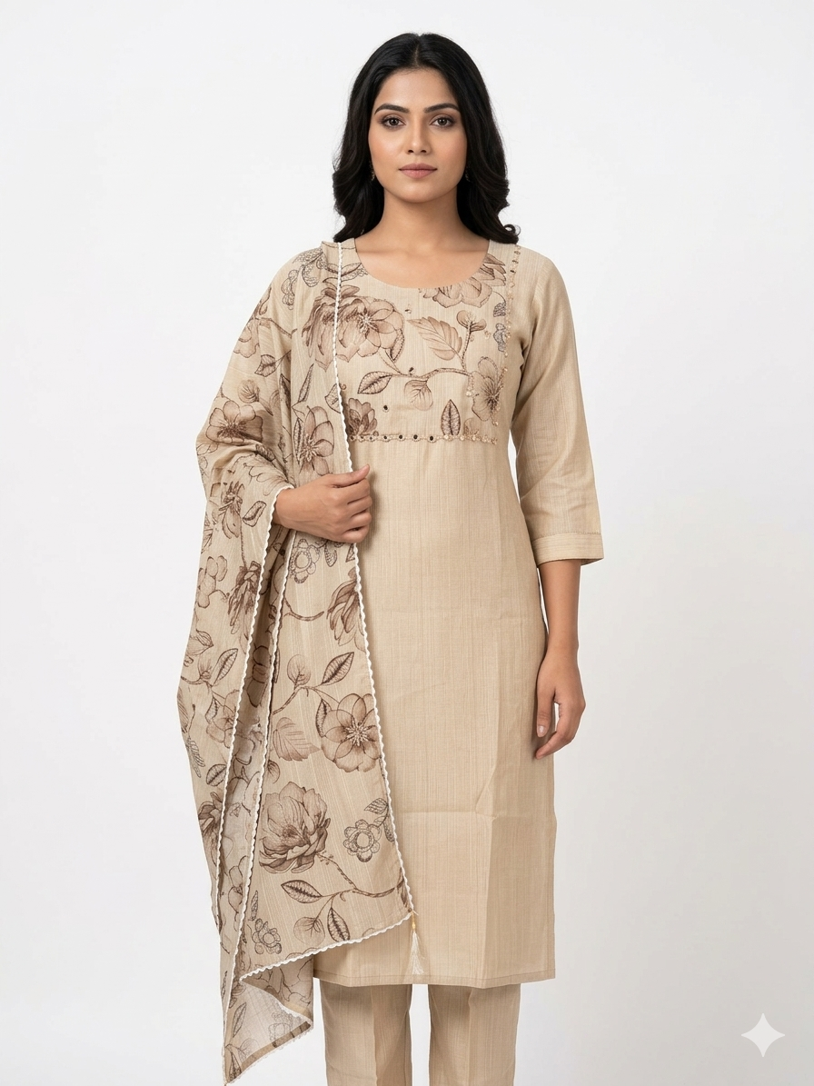 Kurtivilla Women Vertical Printed Kurti Set– Daily Wear Summer collection