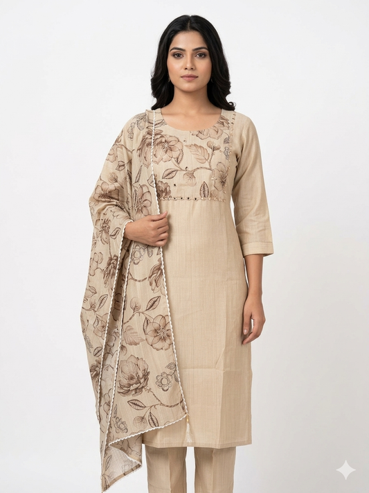 Kurtivilla Women Vertical Printed Kurti Set– Daily Wear Summer collection